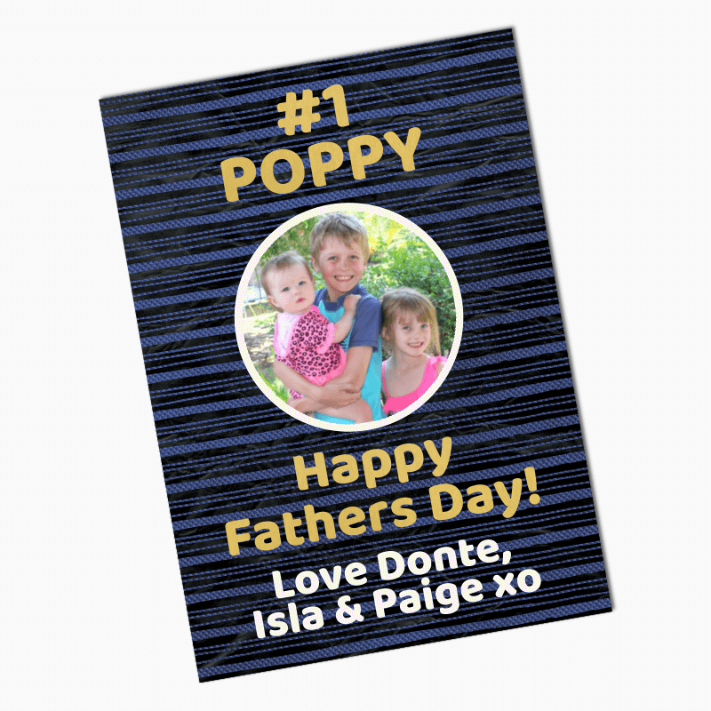 Personalised Number 1 Poppy Fathers Day Gift Posters
