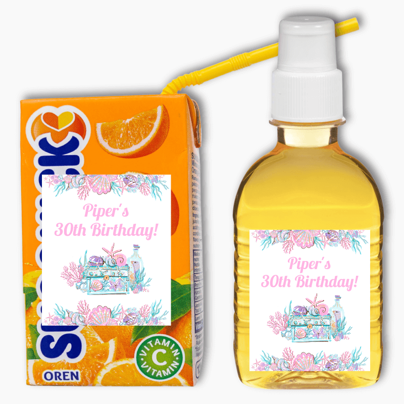 Ocean Treasure Birthday Party Rectangle Favour Stickers