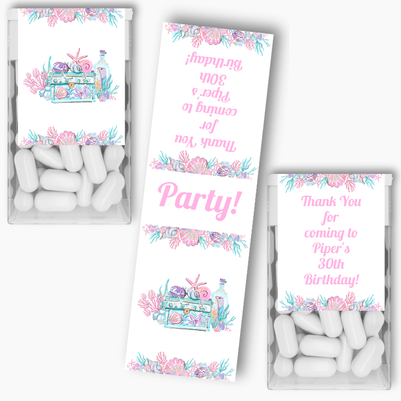 Personalised Ocean Treasure Party Tic Tac Labels
