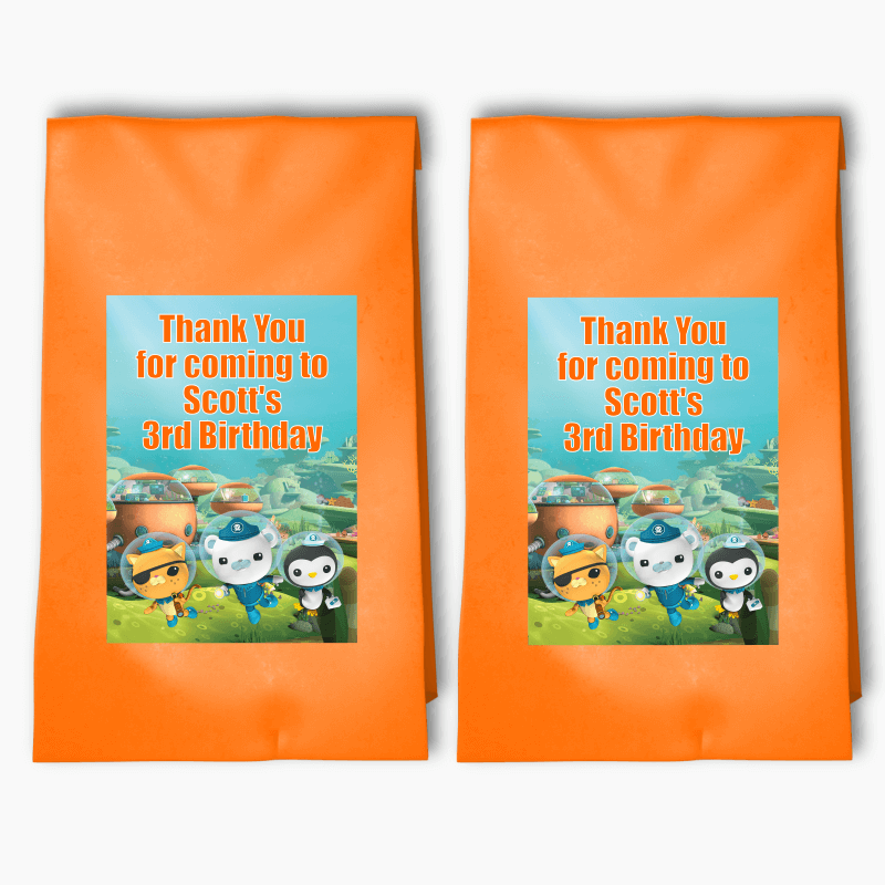 Personalised Octonauts Birthday Party Bags &amp; Labels
