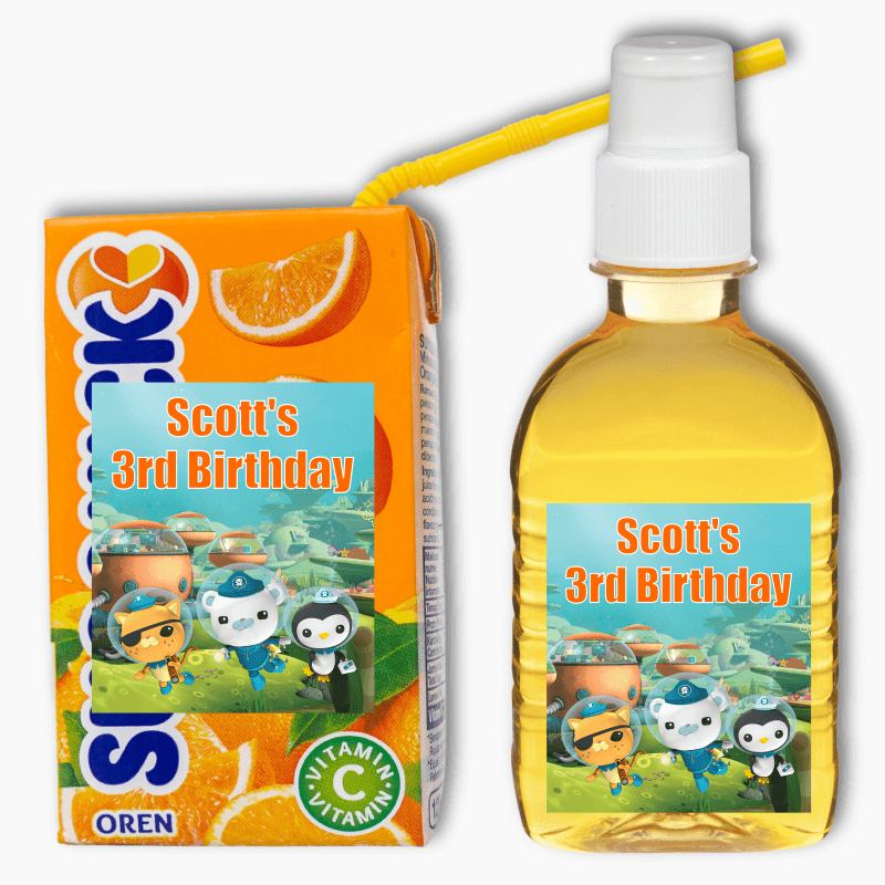 Octonauts Birthday Party Rectangle Drink Labels