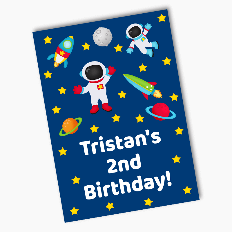 Personalised Outer Space Birthday Party Posters