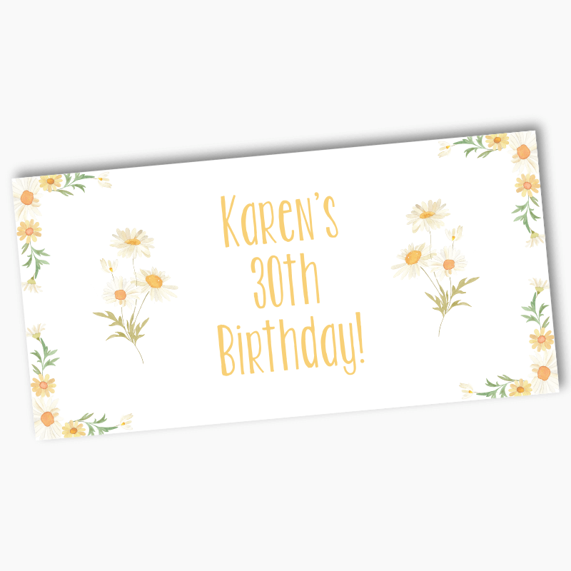 Personalised Daisy Party Banners