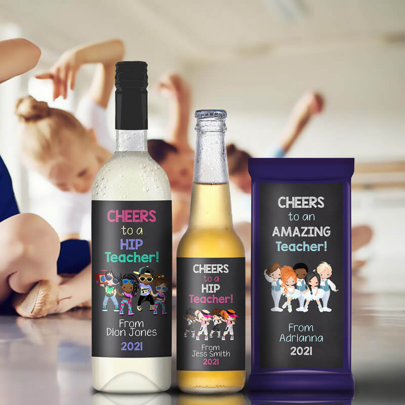 Rap Hip Hop Dance Teacher Gift Wine & Beer Labels