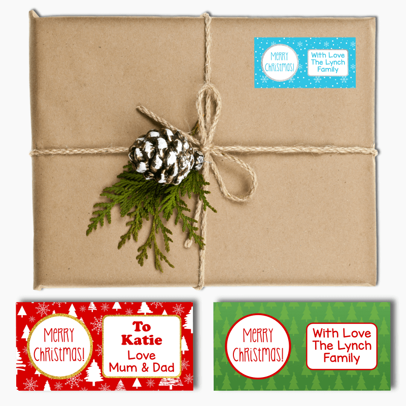 Personalised Festive Christmas Gift Labels