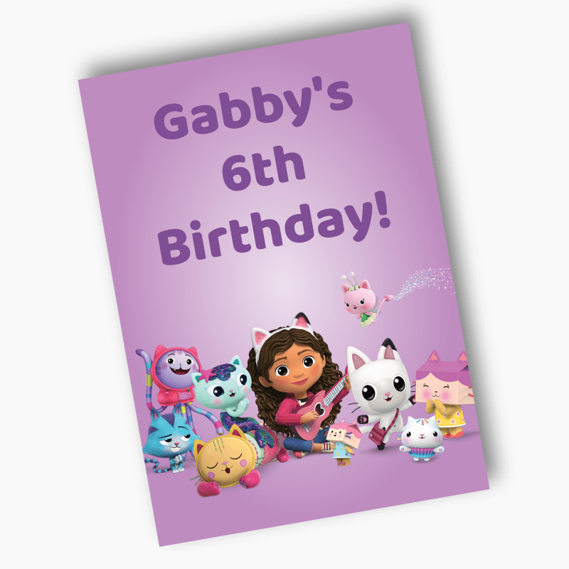 Personalised Gabby&#39;s Dollhouse Birthday Party Posters