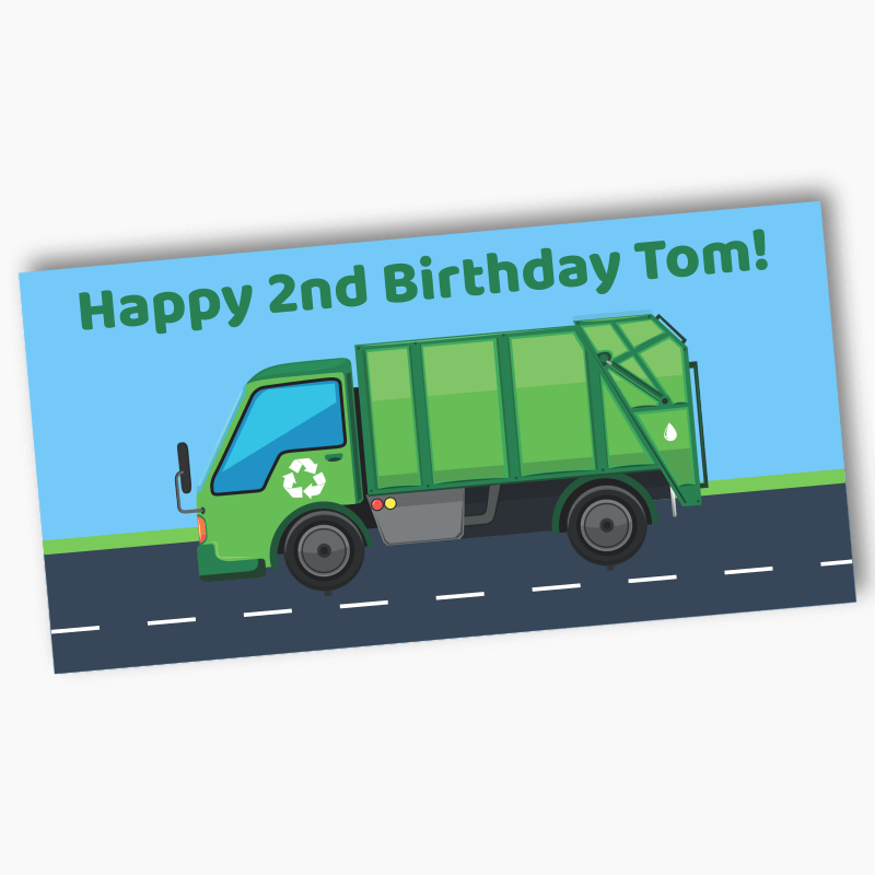 Personalised Garbage Truck Birthday Party Banners