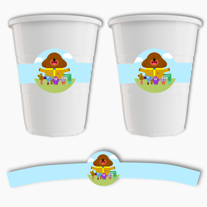 Hey Duggee Birthday Party Cup Stickers