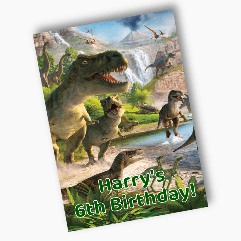 Personalised Jurassic Dinosaur Birthday Party Posters