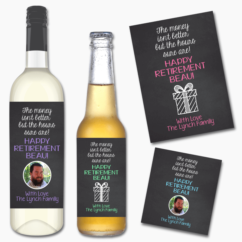 Personalised Money Isn't Better Retirement Wine & Beer Labels