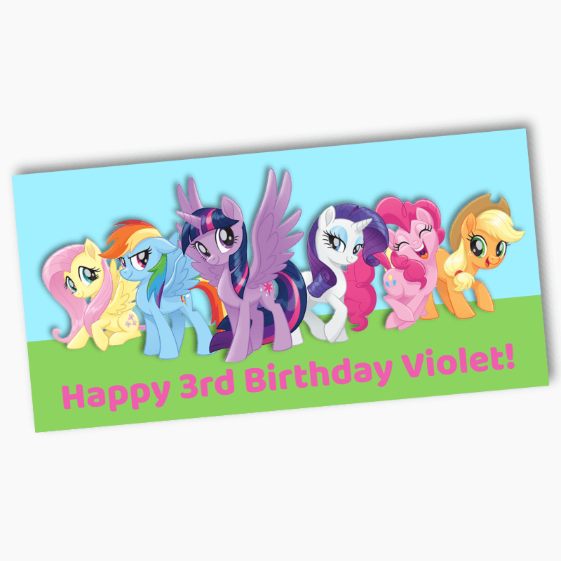 Personalised My Little Pony Friendship Magic Birthday Party Banner