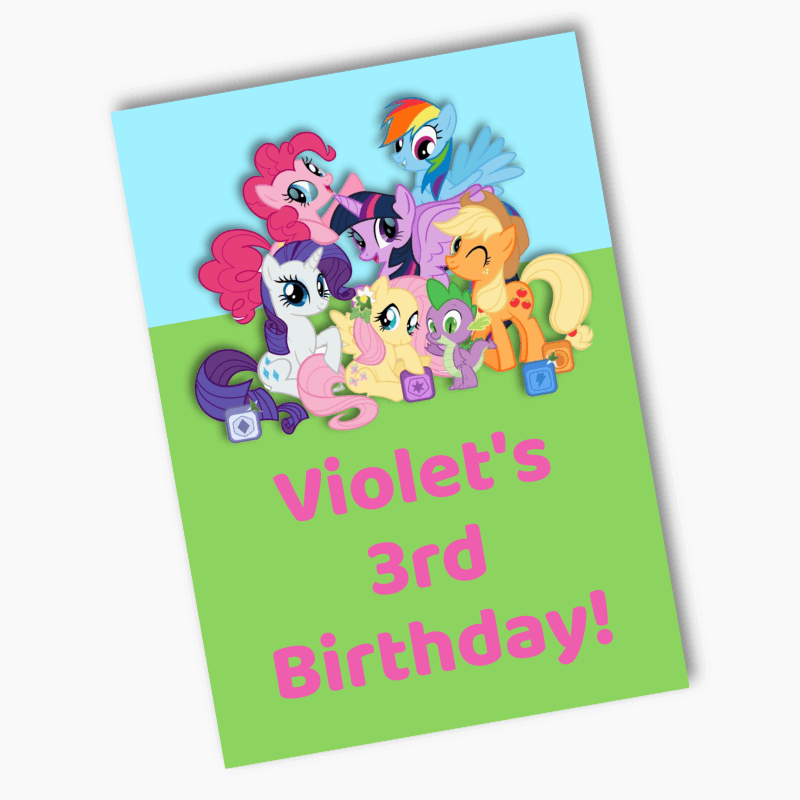 Personalised My Little Pony Friendship Magic Birthday Party Poster