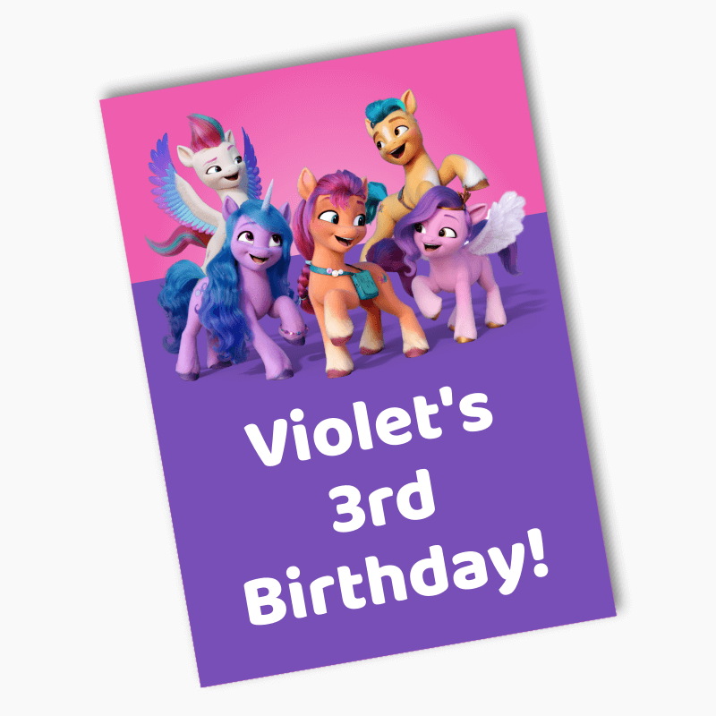 Personalised My Little Pony Next Generation Birthday Party Poster