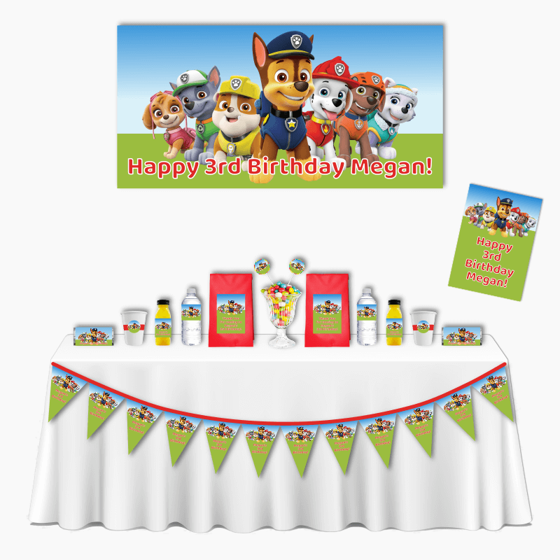 Personalised Paw Patrol Deluxe Birthday Party Pack