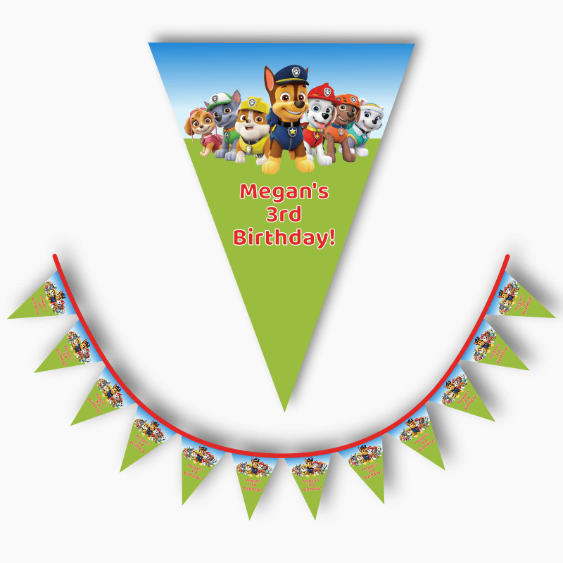 Create a Paw-some Birthday Celebration with Custom Party Flag Bunting ...
