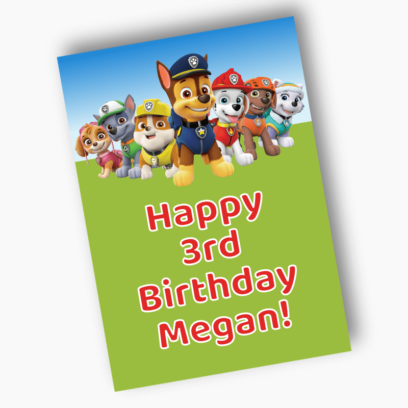 Personalised Paw Patrol Birthday Party Posters