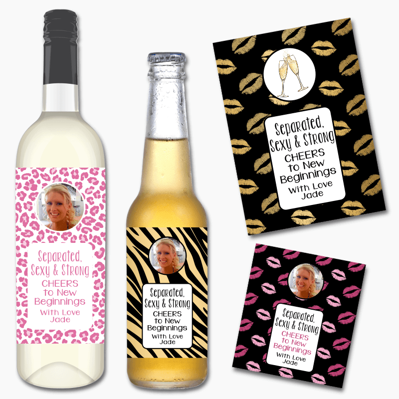 Personalised Separation Break Up Friendship Gift Wine & Beer Labels