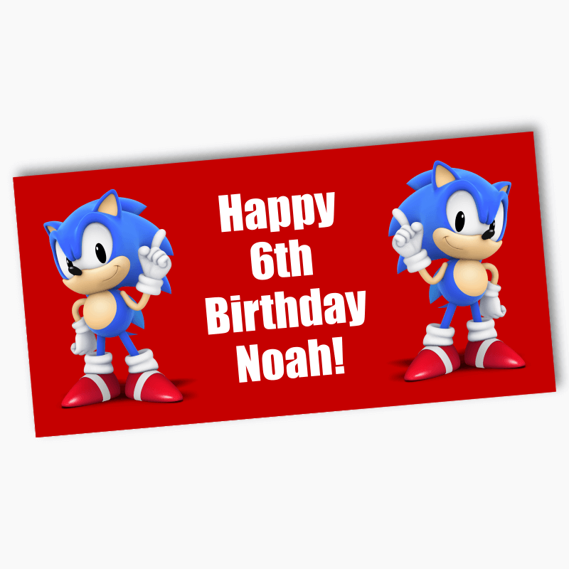 Personalised Sonic the Hedgehog Birthday Party Banners