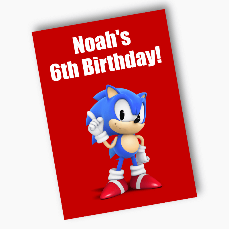 Personalised Sonic the Hedgehog Birthday Party Posters