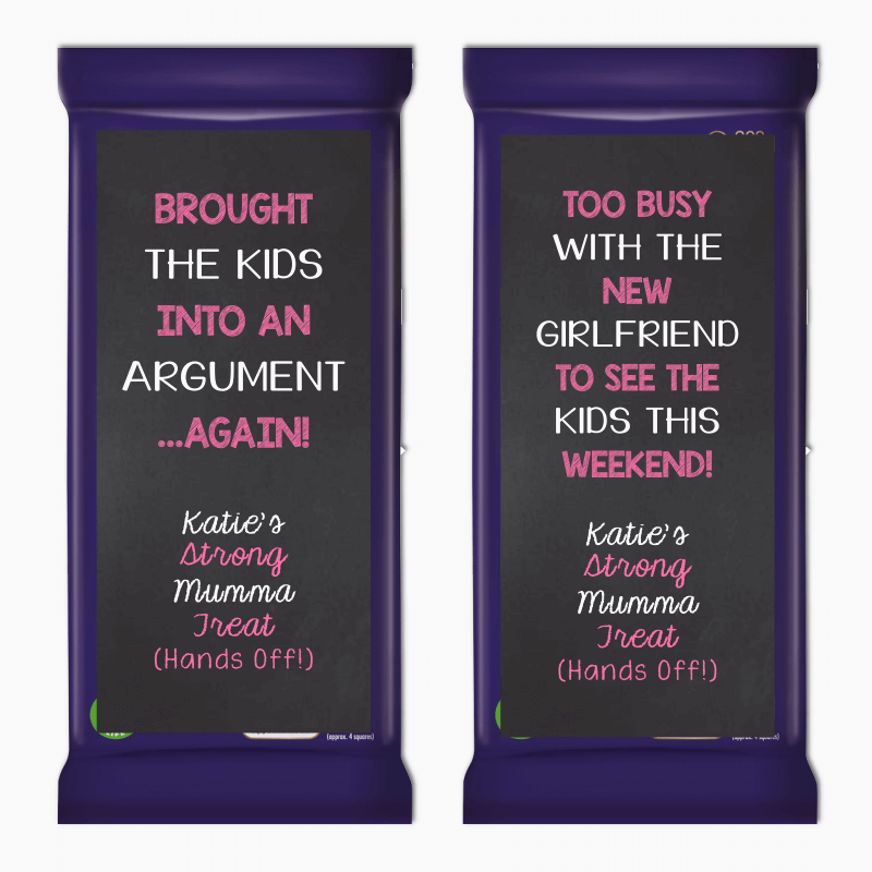 Strong Mumma Treat Gift Cadbury Chocolate Labels