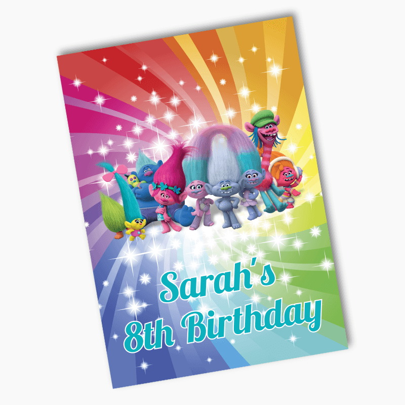 Personalised Trolls Birthday Party Posters