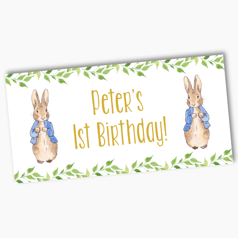 Personalised Peter Rabbit Birthday Party Banners