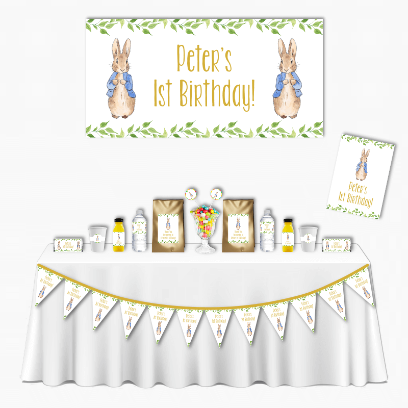 Sweet Peter Rabbit Birthday Deluxe Party Pack Decorations - Katie J Design  and Events