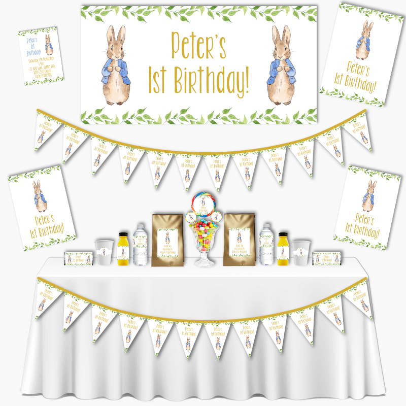 Peter Rabbit Birthday Party Grand Party Pack - Gold