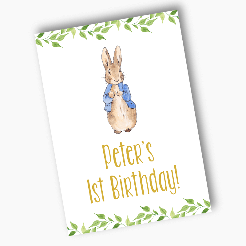 Personalised Peter Rabbit Birthday Party Posters