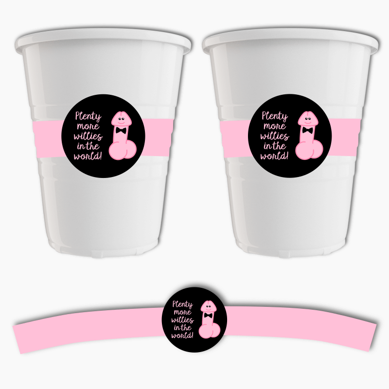 Plenty More Willies Divorce Party Cup Stickers
