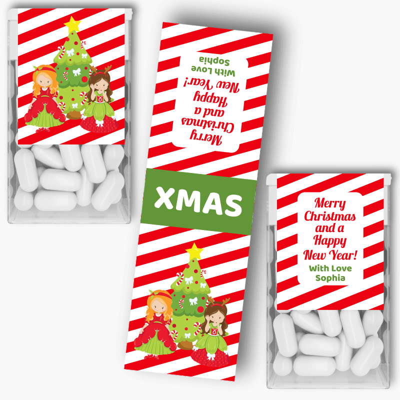 Personalised Princess Christmas Gift Tic Tac Labels