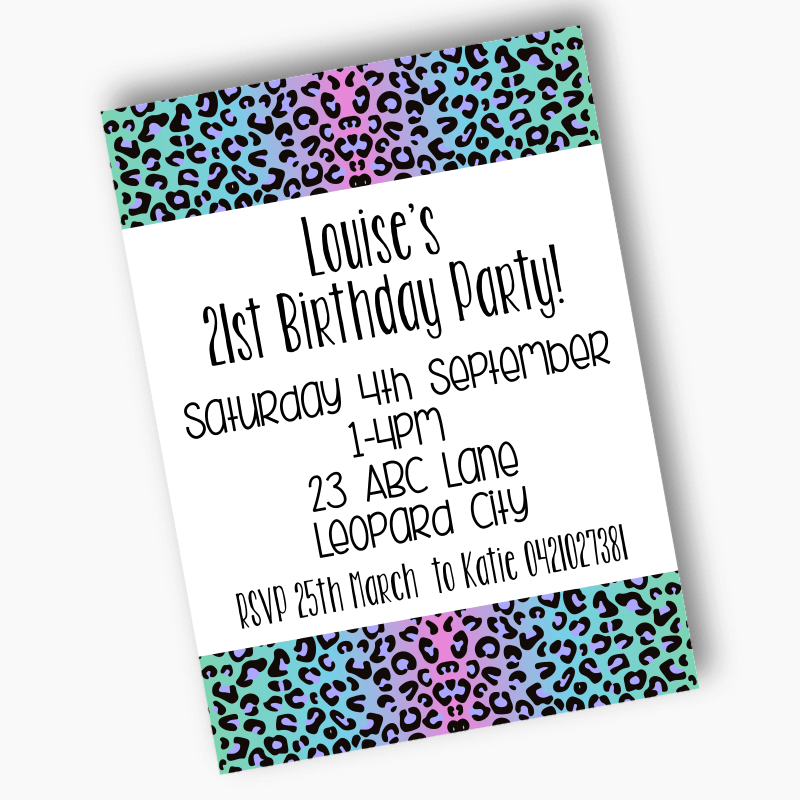 Zebra Print Party Invitations Printable