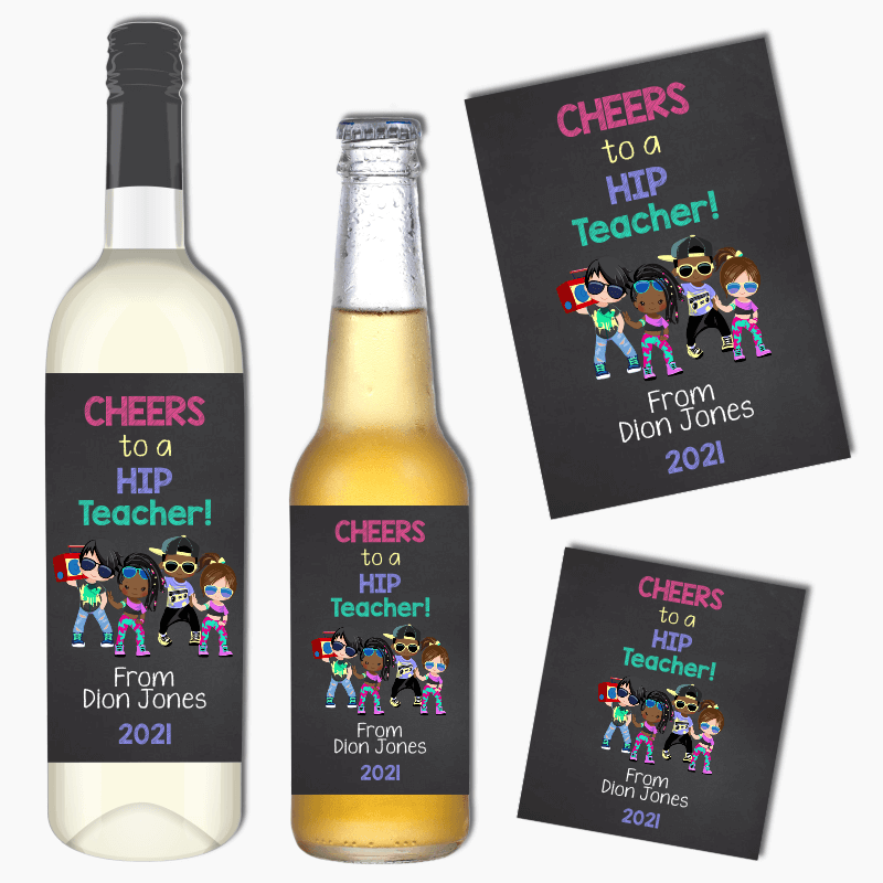 Rap Hip Hop Dance Teacher Gift Wine & Beer Labels