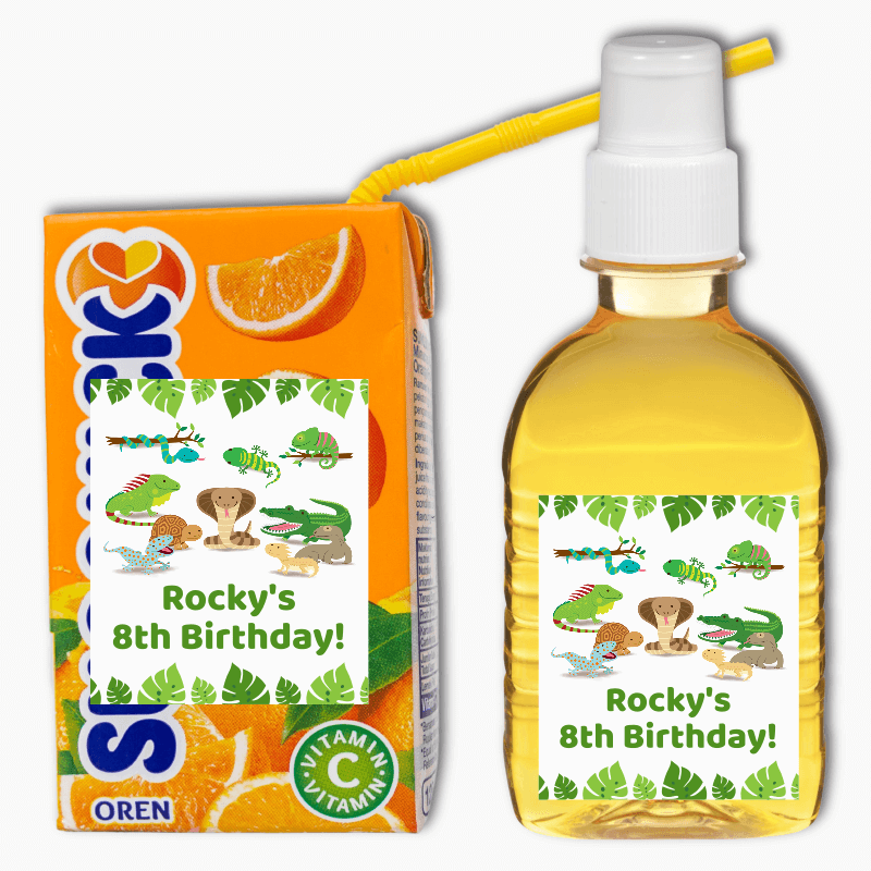 Personalised Reptiles Birthday Party Rectangle Stickers 2