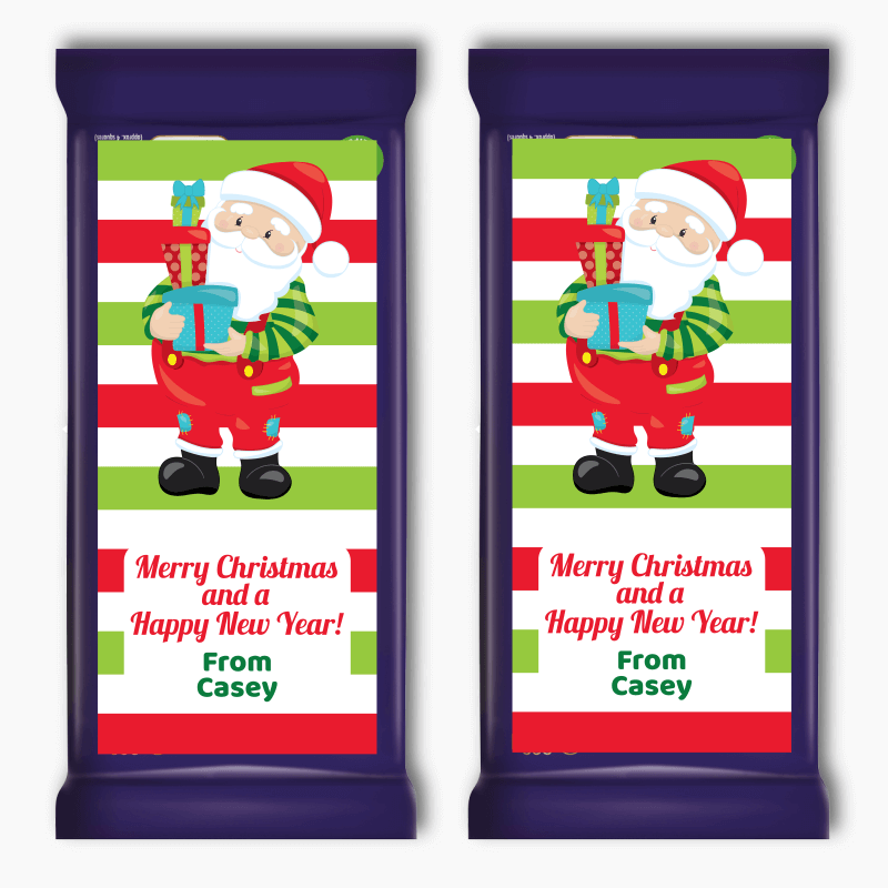 Santa Claus Christmas Gift Cadbury Chocolate Labels
