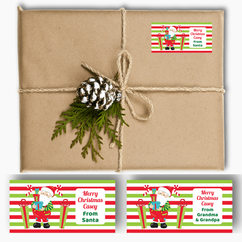 Personalised Santa Claus Christmas Gift Labels