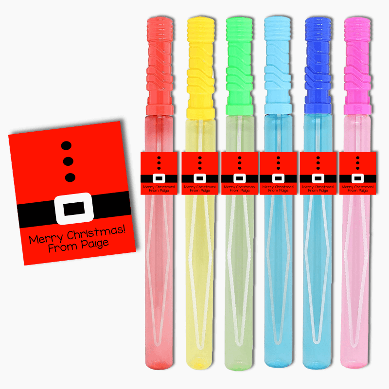 Santa Suit Christmas Gift Rectangle Stickers