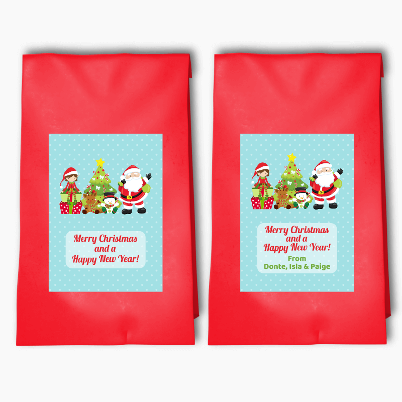 Santa & Friends Christmas Party Bags & Labels