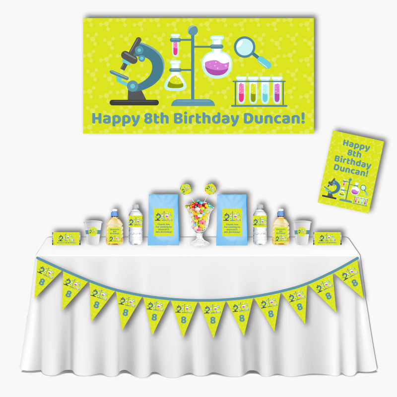 Personalised Science Deluxe Birthday Party Decorations Pack