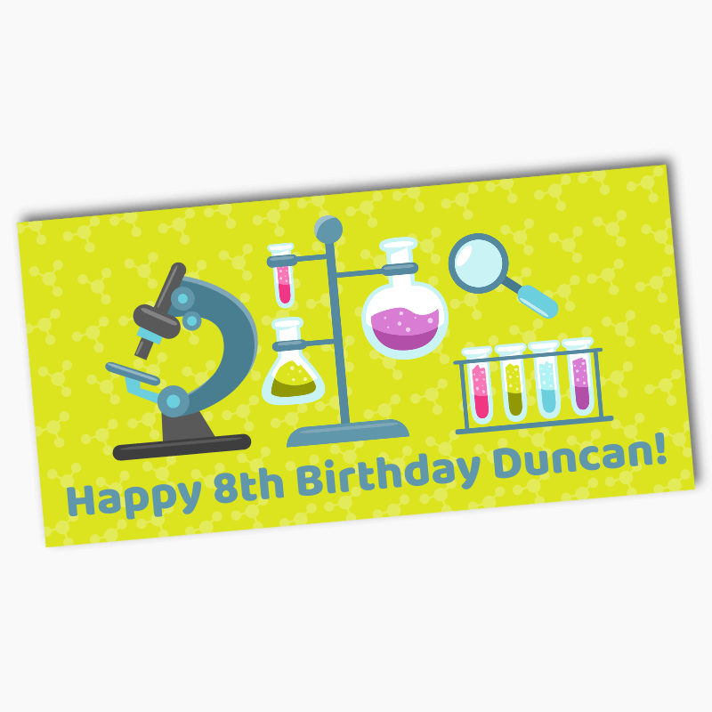Personalised Science Birthday Party Banners
