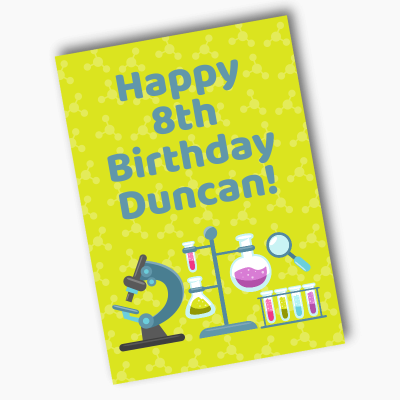 Personalised Science Birthday Party Posters