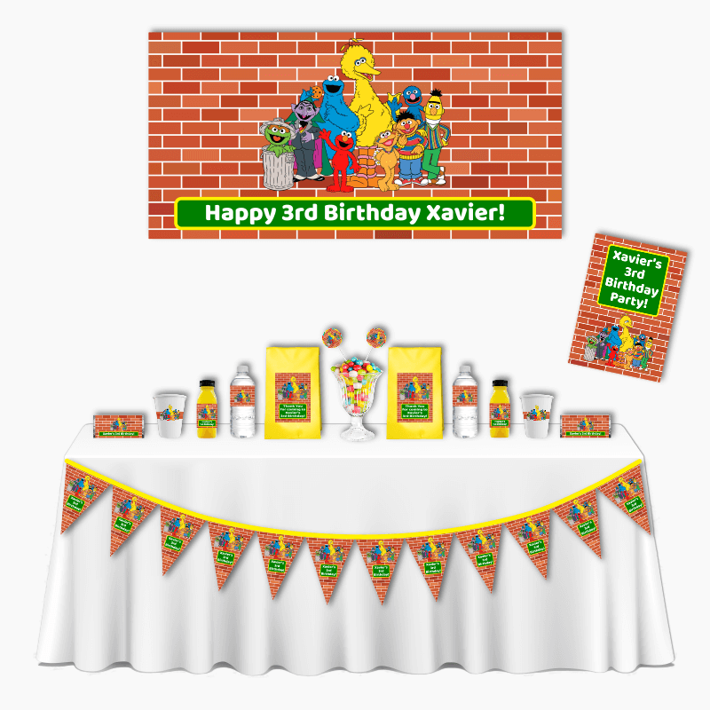 Personalised Sesame Street Deluxe Birthday Party Pack