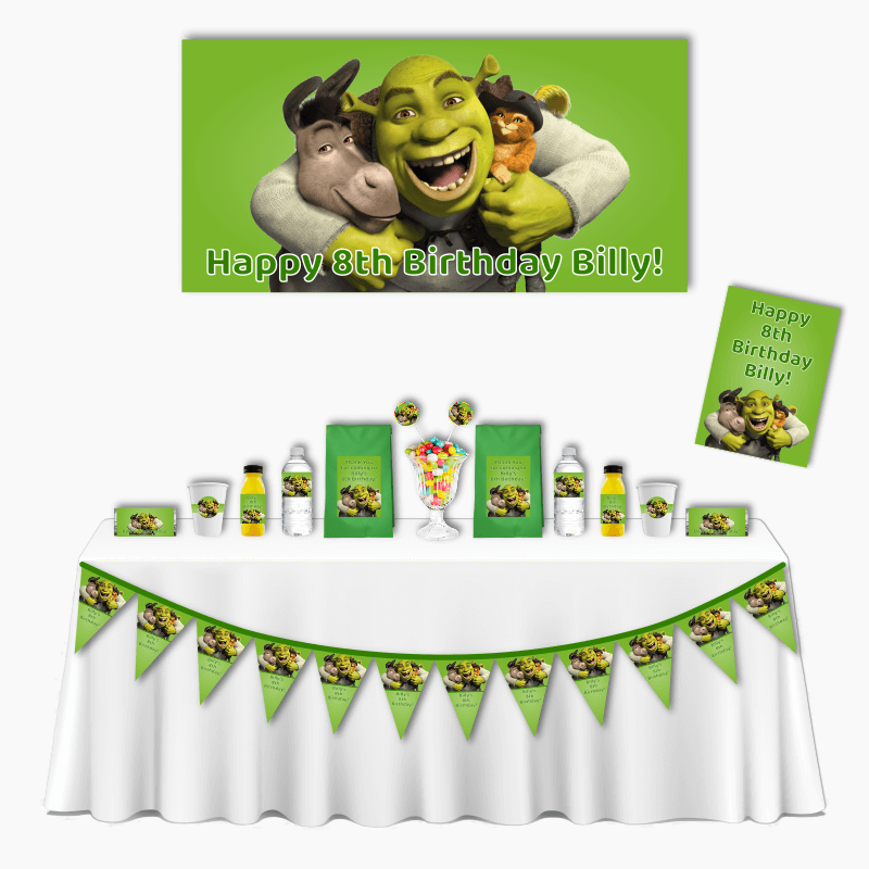 Personalised Shrek Deluxe Birthday Party Pack