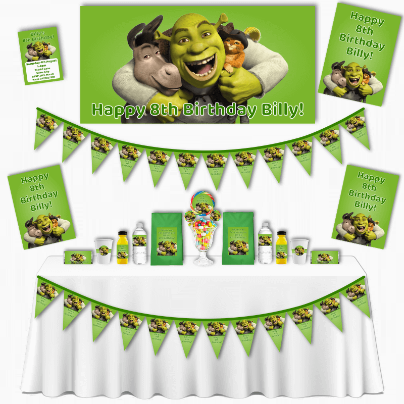 Personalised Shrek Grand Birthday Party Pack