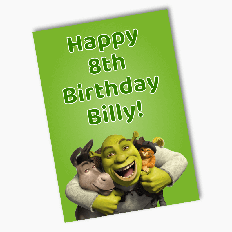 Personalised Shrek Birthday Party Posters