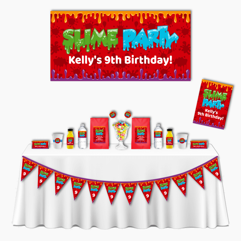Personalised Slime Deluxe Birthday Party Pack