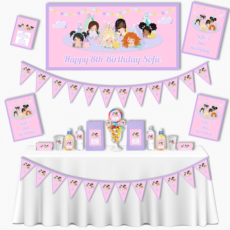 Personalised Girls Slumber Party Grand Birthday Party Pack