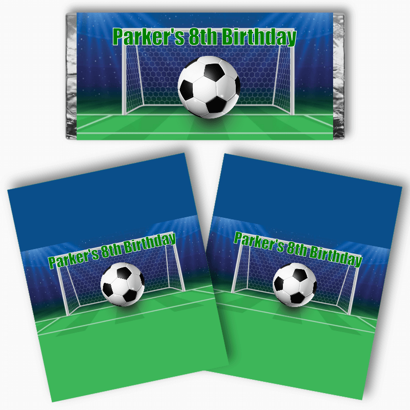 Personalised Soccer Party Mini Chocolate Labels
