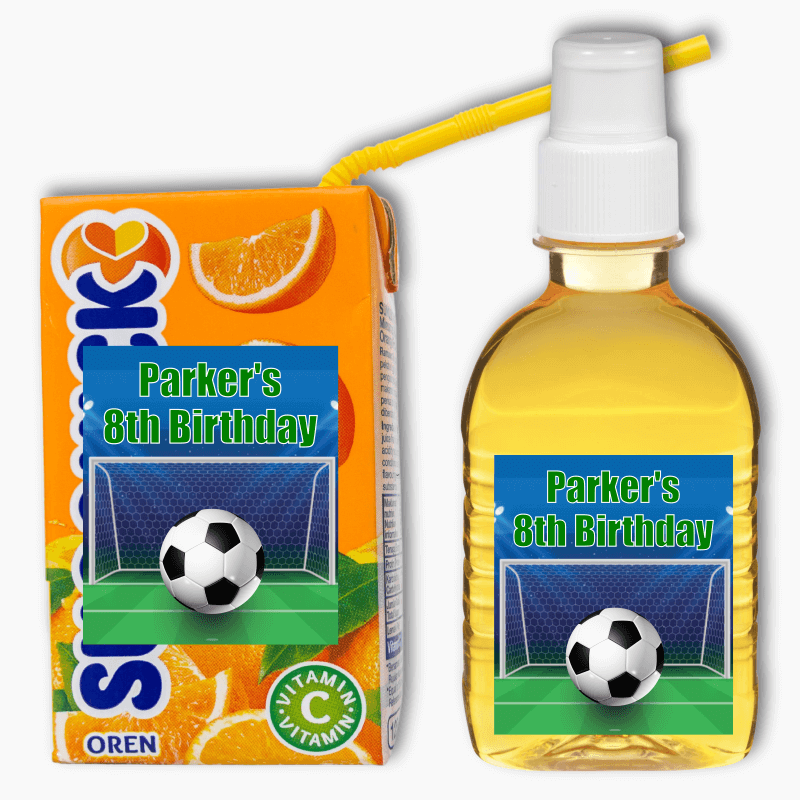 Soccer Birthday Party Rectangle Drink Labels