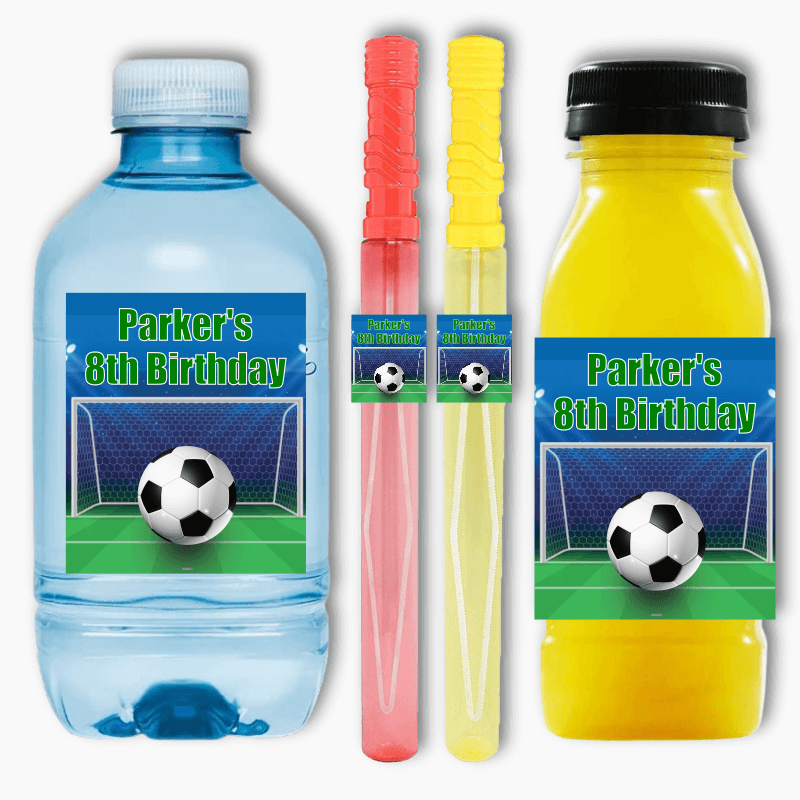 Soccer Birthday Party Rectangle Favour Stickers